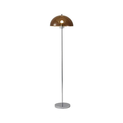 Modern Simplicity Half Round Long Acrylic Iron 1-Light Standing Floor Lamp For Living Room