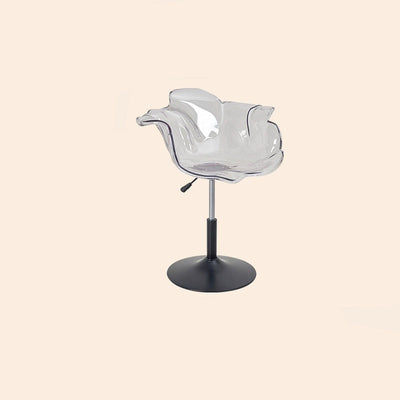 Contemporary Creative Petal Shape Acrylic Liftable Dining Chair Backrest Armrest For Dining Room