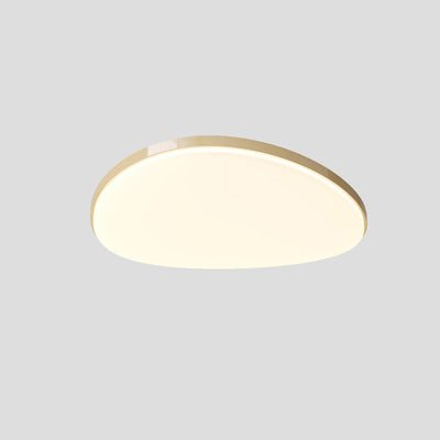 Modern Minimalist Iron Acrylic Round Triangle LED Flush Mount Ceiling Light For Living Room