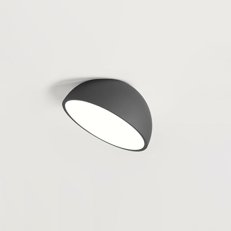 Contemporary Simplicity Round Iron Acrylic LED Semi-Flush Mount Ceiling Light For Study