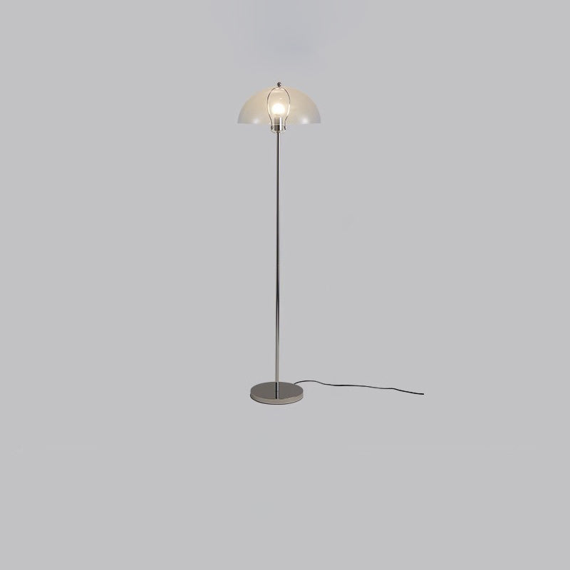 Modern Simplicity Half Round Long Acrylic Iron 1-Light Standing Floor Lamp For Living Room