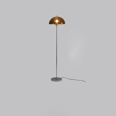 Modern Simplicity Half Round Long Acrylic Iron 1-Light Standing Floor Lamp For Living Room