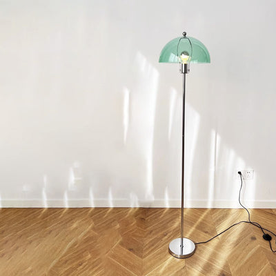 Modern Simplicity Half Round Long Acrylic Iron 1-Light Standing Floor Lamp For Living Room