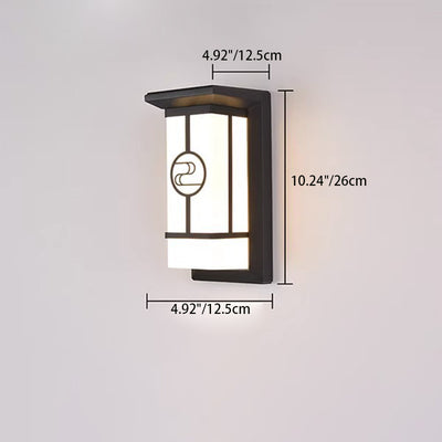 Modern Industrial Cuboid Aluminum Acrylic LED Waterproof Outdoor Wall Sconce Lamp For Outdoor Patio