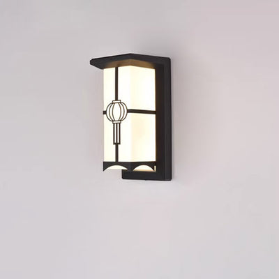 Modern Industrial Cuboid Aluminum Acrylic LED Waterproof Outdoor Wall Sconce Lamp For Outdoor Patio