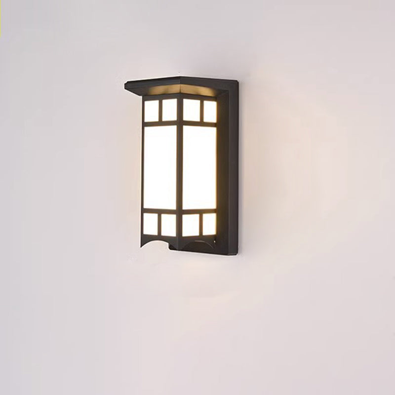 Modern Industrial Cuboid Aluminum Acrylic LED Waterproof Outdoor Wall Sconce Lamp For Outdoor Patio