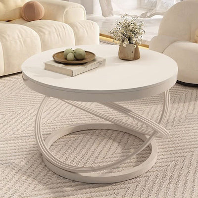 Contemporary Nordic Round Circle Iron Slab Coffee Table For Living Room