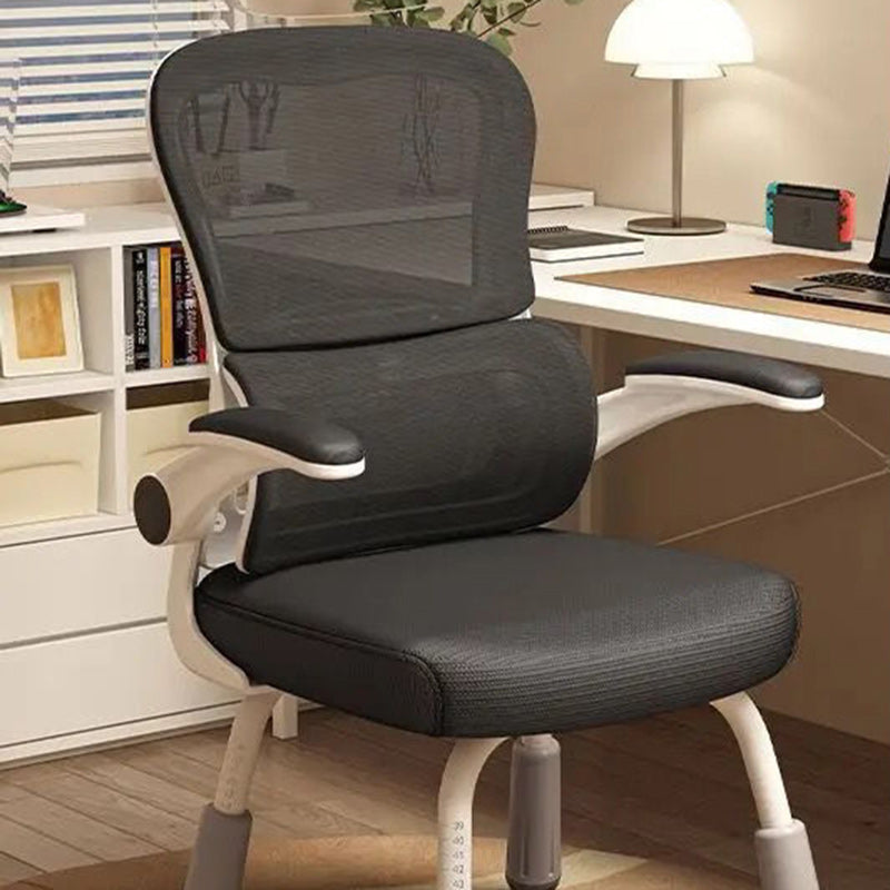 Contemporary Scandinavian Mesh PP Steel Sponge Square Desk Chair Backrest Armrest Swivel Adjustable For Home Office