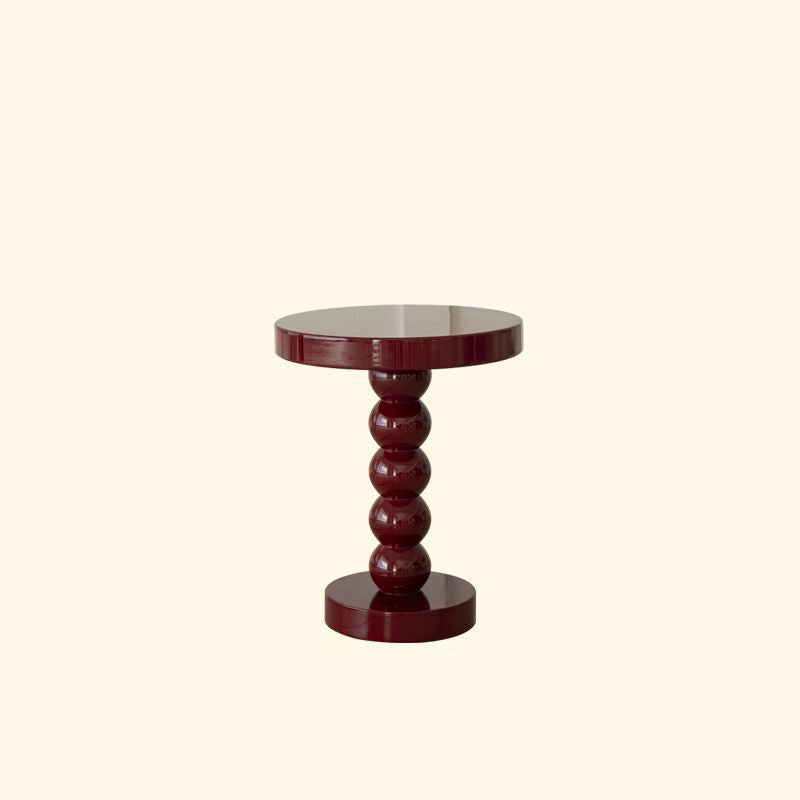 Contemporary Retro Round Gourd Base Solid Wood Coffee Table For Living Room