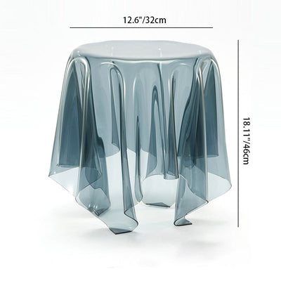 Contemporary Scandinavian Round Tablecloth Acrylic End Table For Living Room