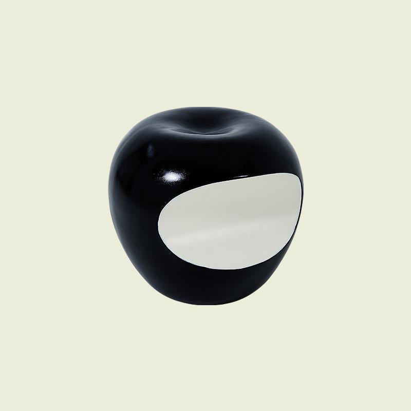 Modern Art Deco Apple Round Resin Chair Backless Armless For Bedroom