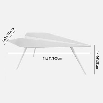 Modern Art Deco Plane Triangle Iron Coffee Table For Living Room