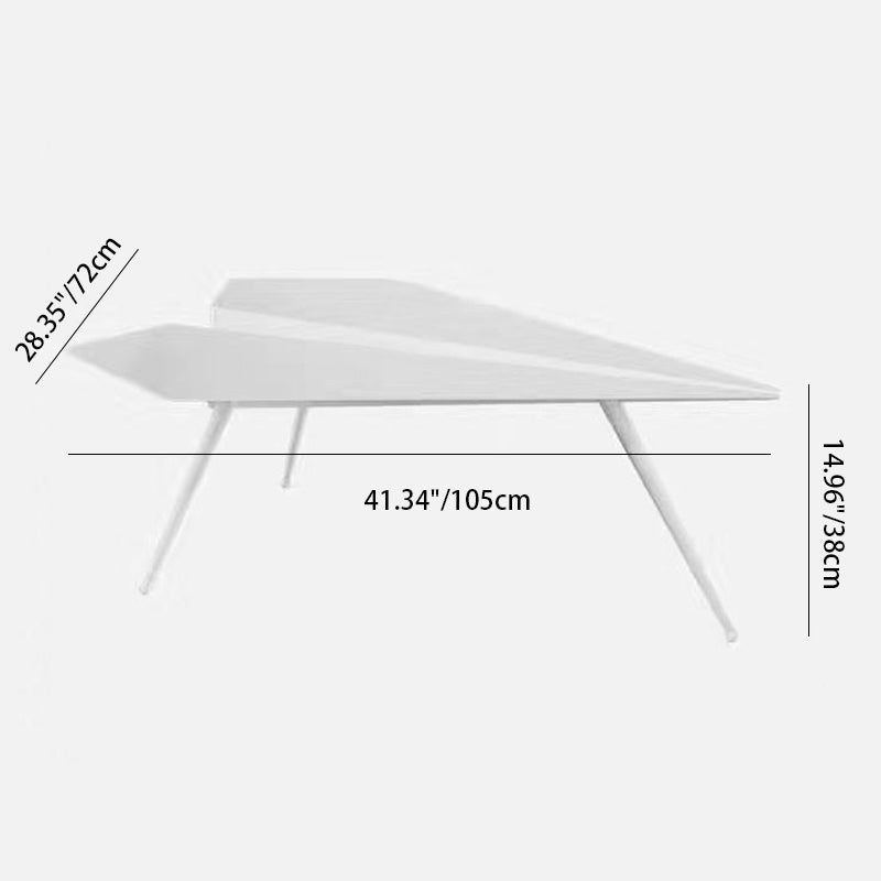 Modern Art Deco Plane Triangle Iron Coffee Table For Living Room