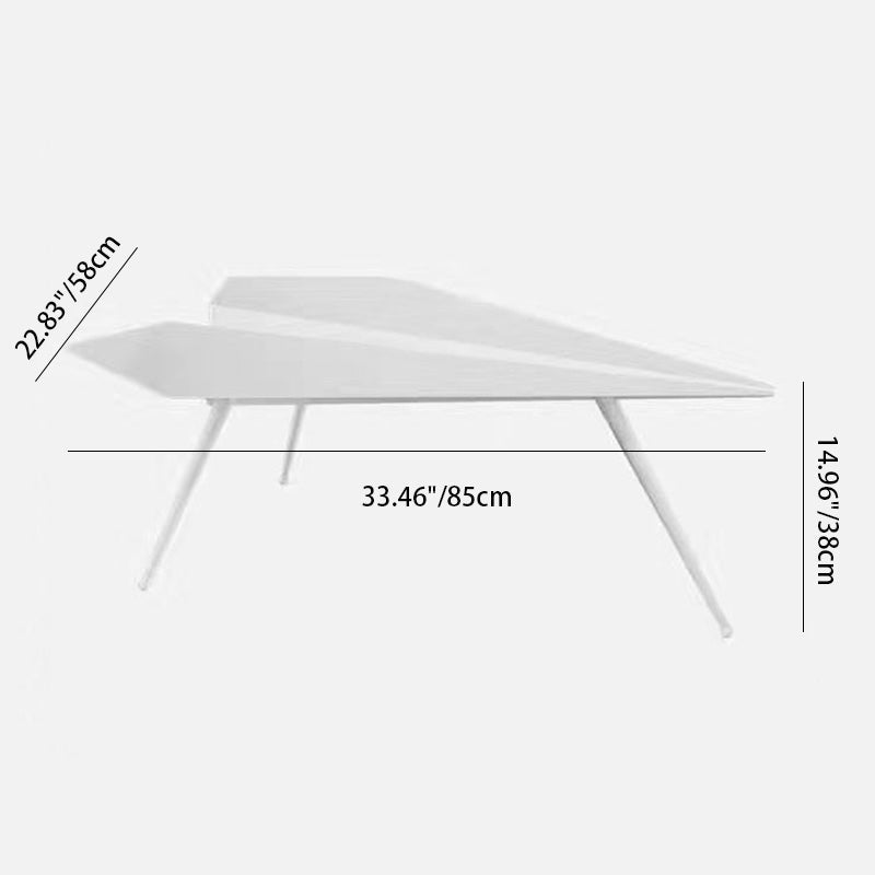 Modern Art Deco Plane Triangle Iron Coffee Table For Living Room