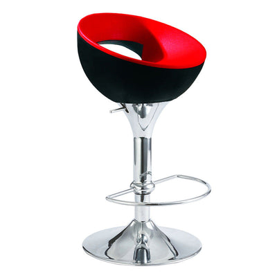 Modern Simplicity Iron ABS Round Bowl Hollowed Bar Stool Footrest Swivel For Kitchen