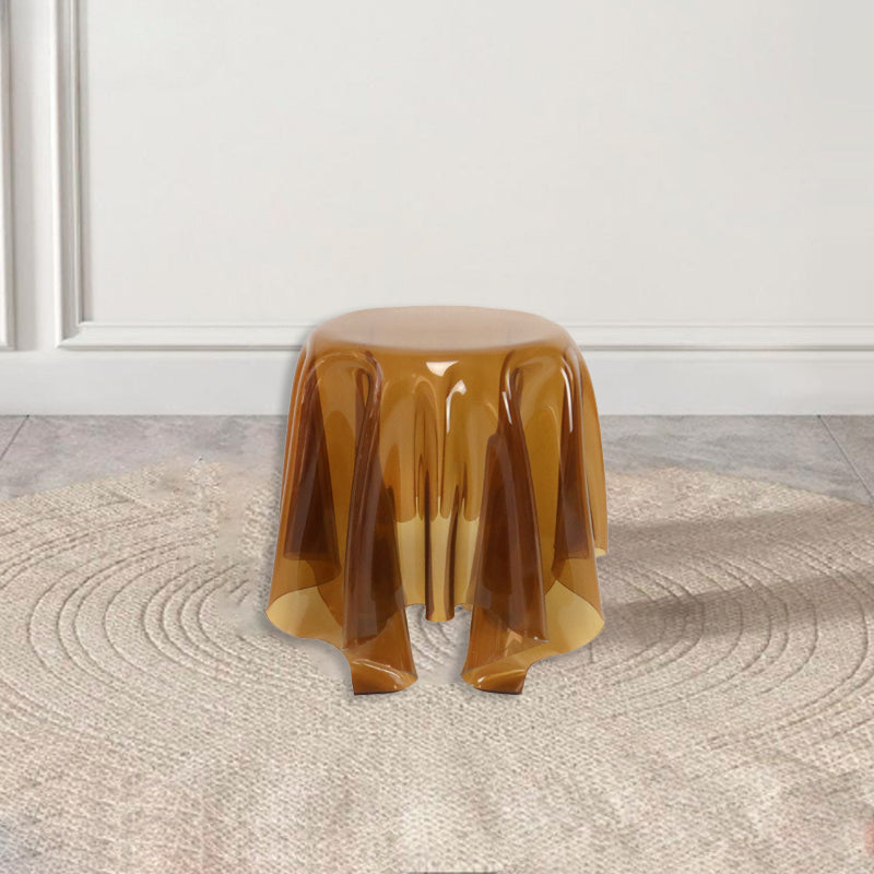 Contemporary Scandinavian Round Tablecloth Acrylic End Table For Living Room