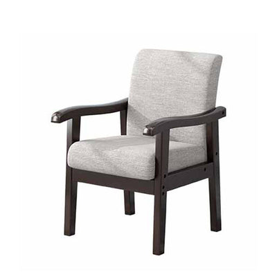 Modern Simplicity Rubber Wood Cotton And Linen Fabric Sponge Square Accent Chair & Table Set For Living Room