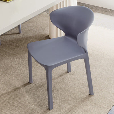 Contemporary Scandinavian PP Plastic Velvet Square Ergonomivally Design Stackable Dining Chair Backrest For Dining Room