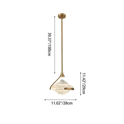 Nordic Light Luxus-Pendelleuchte aus Eisenglas mit 1 Leuchte 