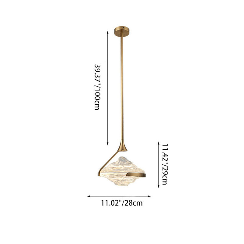 Nordic Light Luxus-Pendelleuchte aus Eisenglas mit 1 Leuchte 