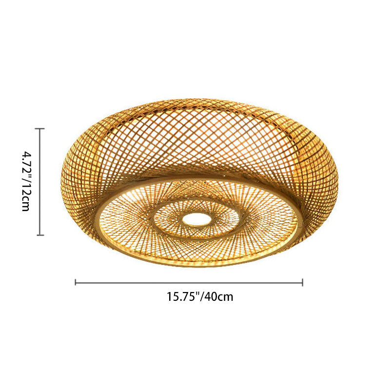 Bamboo Weaving 3-Licht-LED-Unterputzbeleuchtung 