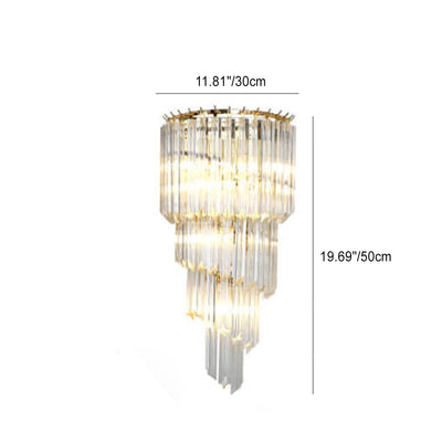 Modern Luxury Crystal Four Layers 4-Light Wall Sconce Lamp