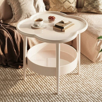 Contemporary Simplicity Petal Shape EPS Side Table 2-Tier For Living Room