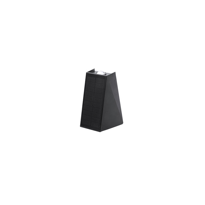 Simple Solar Bright Geometric Square Outdoor Waterproof LED Wall Sconce Lamp