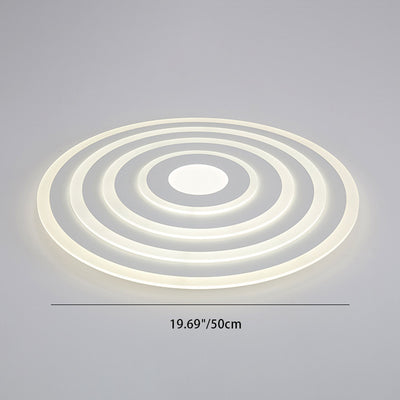 Modern Minimalist Round Iron Acrylic LED Flush Mount Ceiling Light For Bedroom