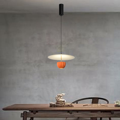 Contemporary Scandinavian Round Aluminum LED Pendant Light For Living Room