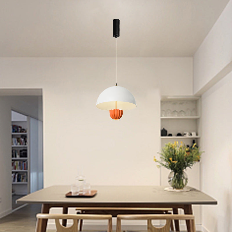 Contemporary Scandinavian Semi-circular Aluminum LED Pendant Light For Living Room