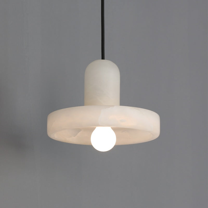 Minimalist Light Luxury Lucite Geometry Round 1-Light Pendant Light