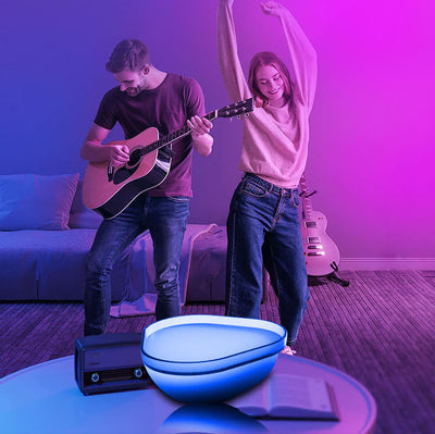 Lampe de table d'ambiance LED Creative RGB Bowl Bluetooth APP 