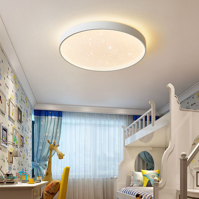 Modern Creative Round Starry Sky Effect LED Flush Mount Ceiling Light