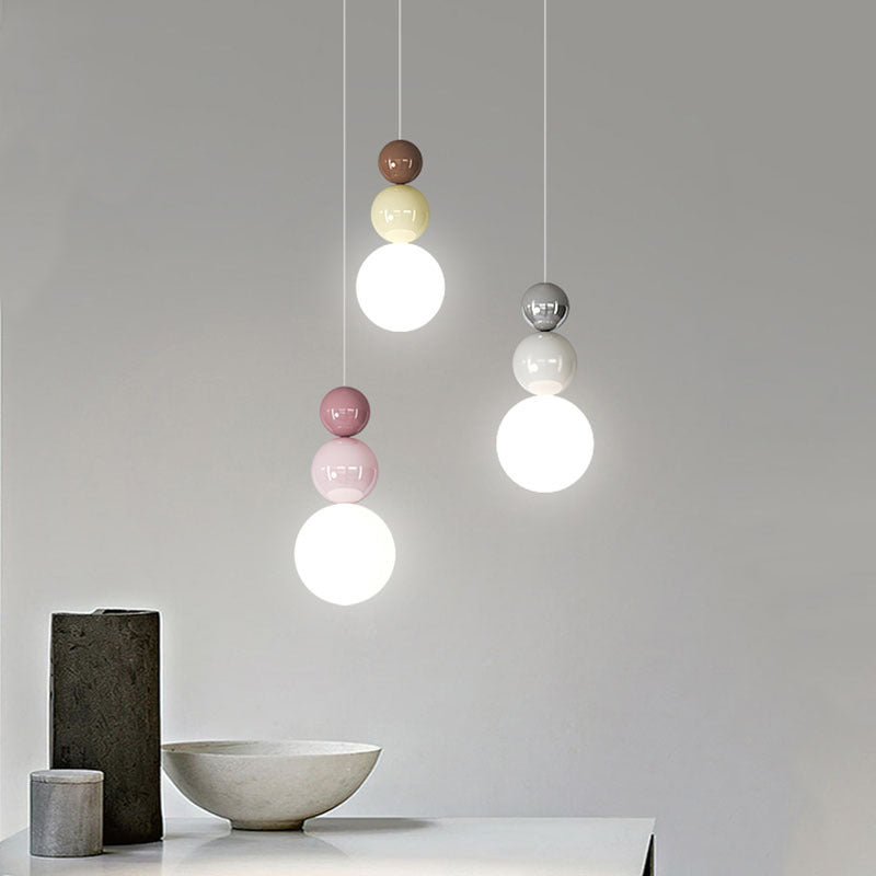 Modern Minimalist Gourd Orb Hardware Rotomolded 1-Light Pendant Light For Living Room