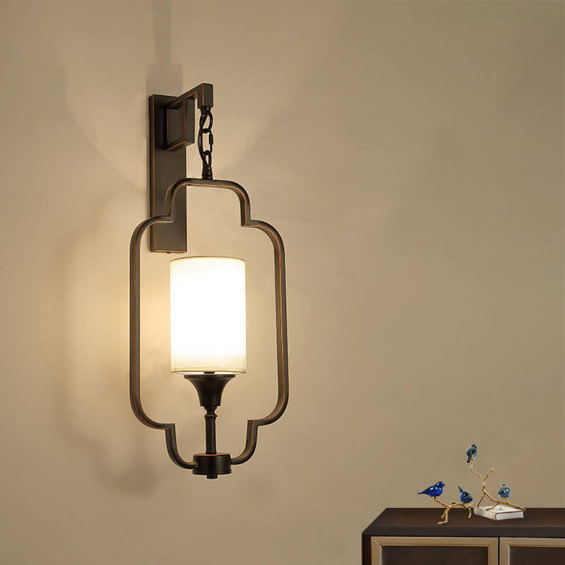 Modern Classical Fabric Iron  Frame 1-Light Wall Sconce Lamp