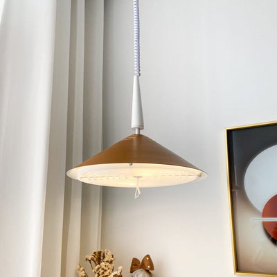 Japanese Wabi-sabi Liftable Iron 1-Light Pendant Light