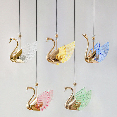 Modern Luxury Acrylic Swan Shape LED Pendant Light