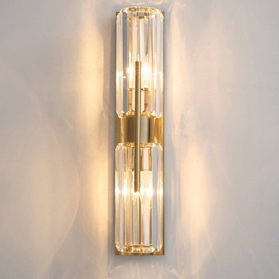 Modern Luxury Crystal Strip 2-Light Wall Sconce Lamp