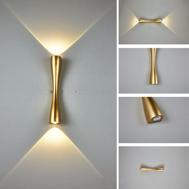 Contemporary Luxury Waterproof Aluminum Trumpet Shape LED Wall Sconce Lamp For Outdoor Patio