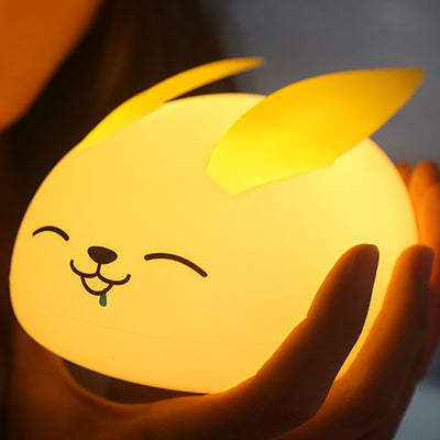 Moderne kreative Kaninchen-Silikon-LED-Nachtlicht-Tischlampe