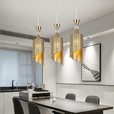 Modern Creative Aluminum Column Geometry 1-Light Pendant Light