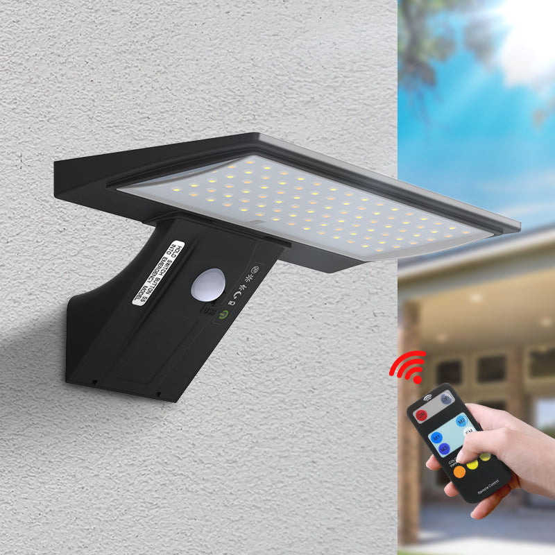 Outdoor Solar Human Sensor Smart LED Garden Area Wall Sconce Lamp