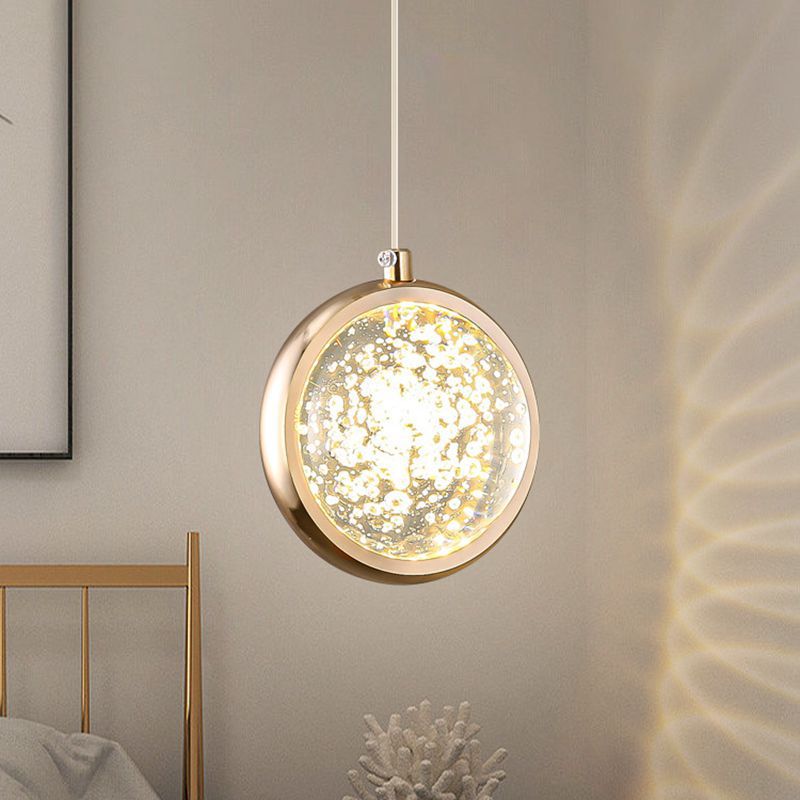 Nordic Creative Animals Interior Carved Crystal Circle LED Pendant Light