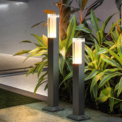 Lumière extérieure de paysage de l'acrylique en aluminium rectangulaire imperméable à l'eau de simplicité moderne LED pour le jardin 
