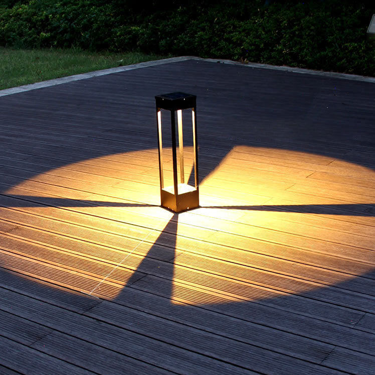 Cadre carré solaire simple moderne LED lumière extérieure de paysage de jardin de pelouse 