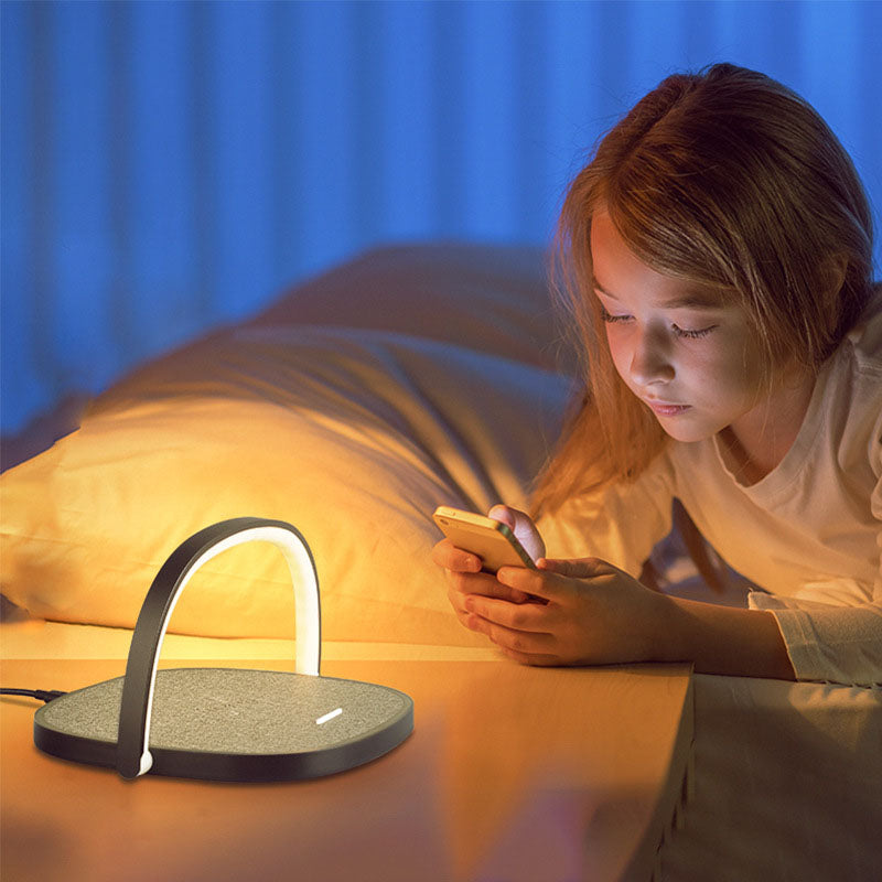 Kreative einfache kabellose Laderunde LED-Nachtlicht-Tischlampe mit Flachbildschirm