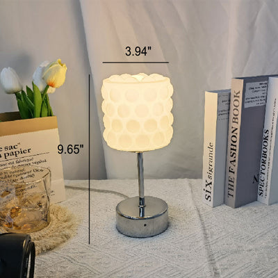 Nordic Minimalist Glass Metal LED Reading Table Lamp