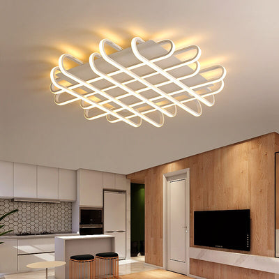 Modern Creative Waffle Iron Silicone Acrylic Silicone LED Flush Mount Ceiling Light