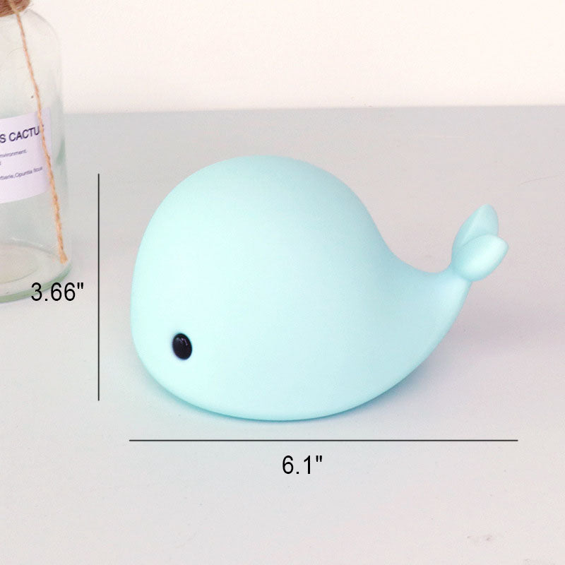 Moderne kreative Whale Silicone Pat LED-Nachtlicht-Tischlampe 